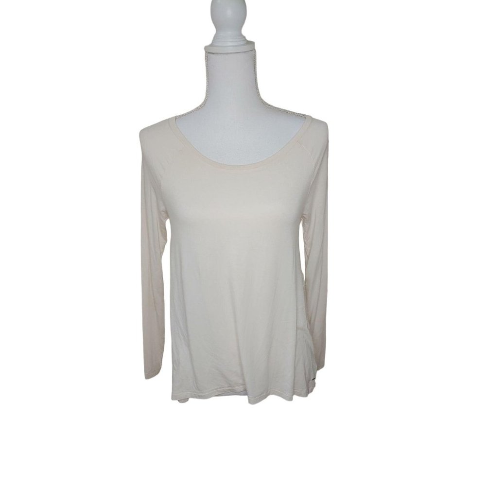 American Eagle XS Soft and Sexy Cream Lace Back T-Shirt